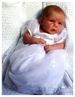Kate in her blessing gown