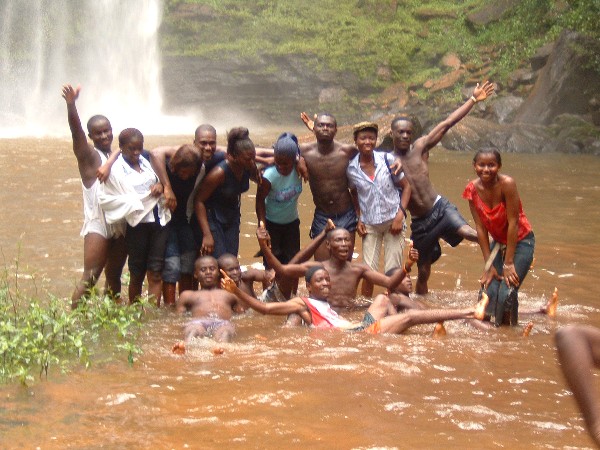 Kids at Boti Falls